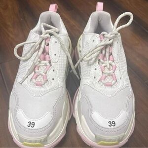 Balenciaga Pink and White Women's Sneakers